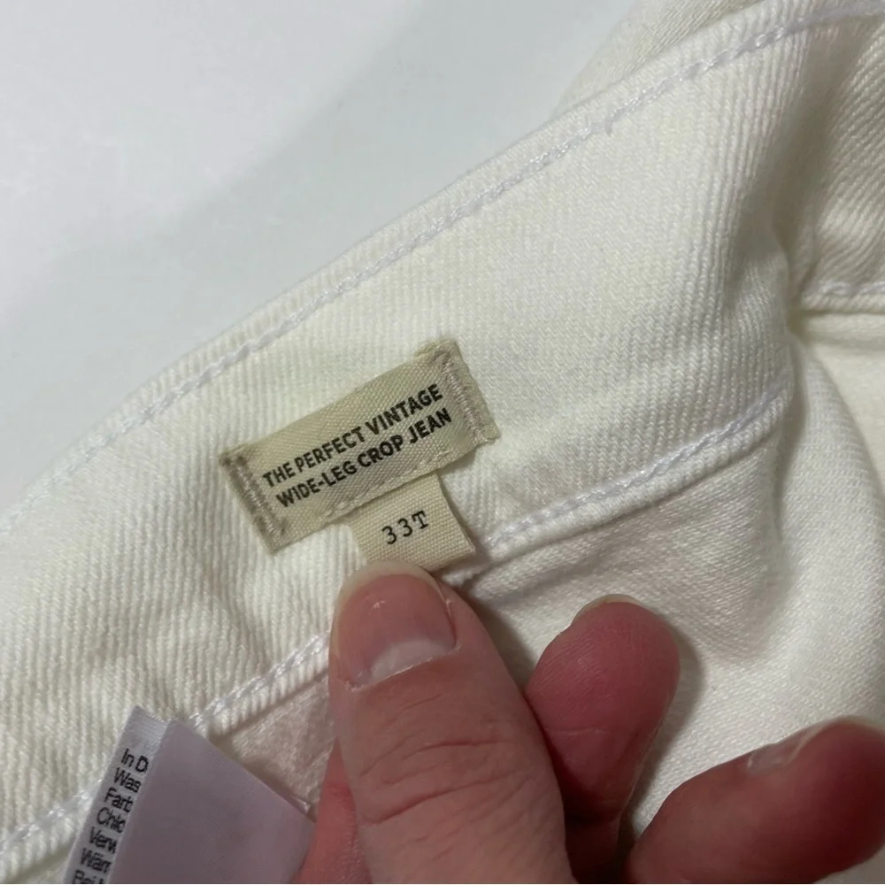 Madewell Perfect Vintage Wide Leg Jean Tile White Patch Pocket - Picture 6 of 11